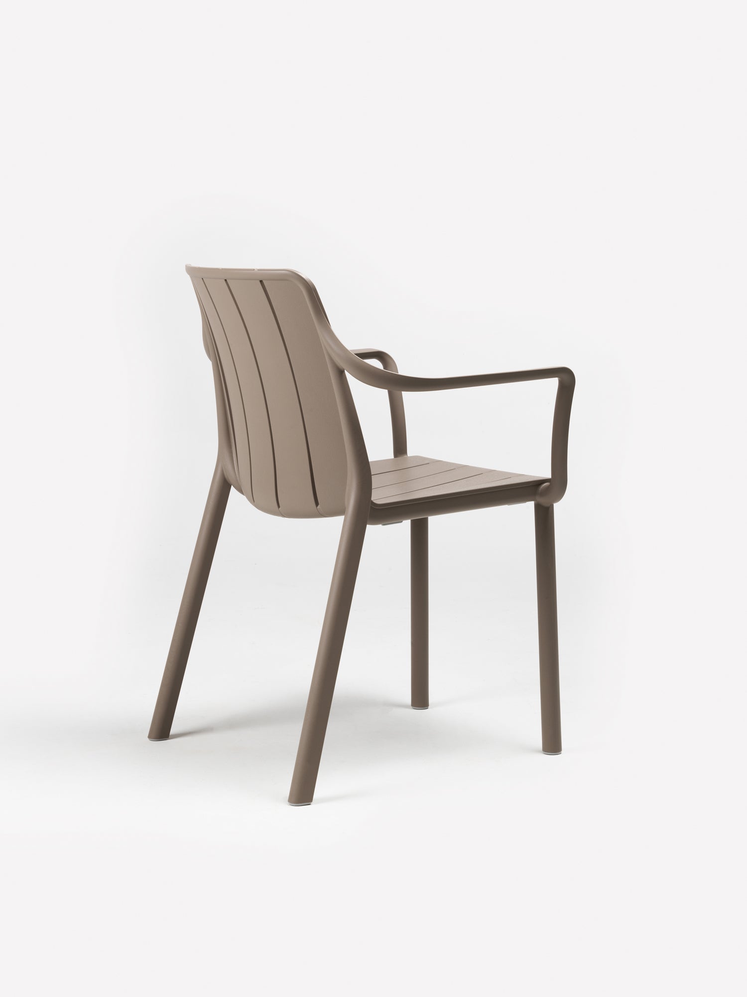 TIBERINA taupe outdoor chair with armrests