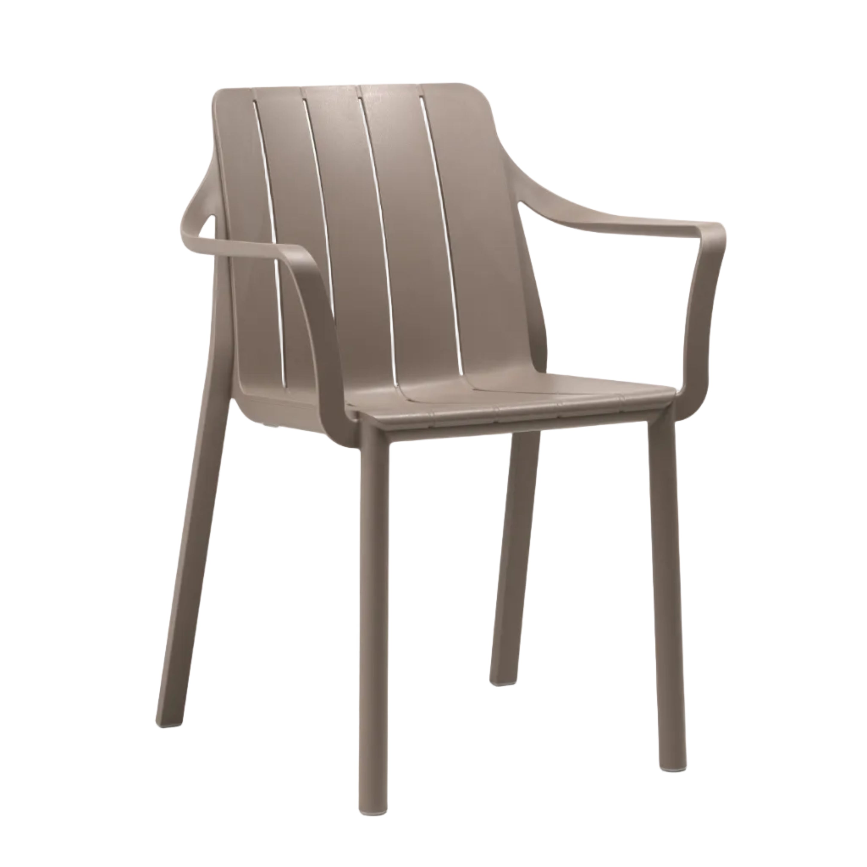 TIBERINA taupe outdoor chair with armrests