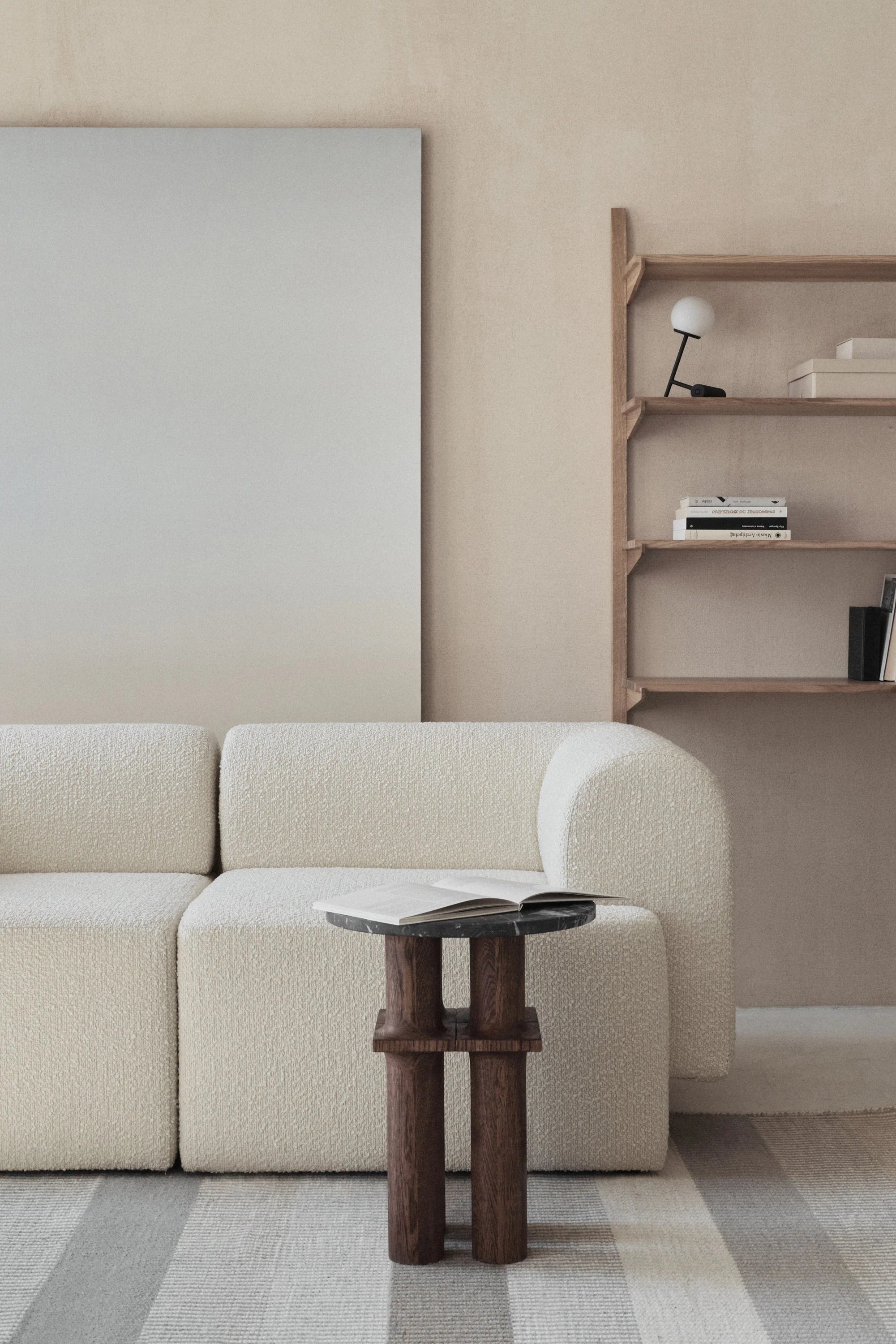 3-Seater Sofa TORI Brown Bouclé