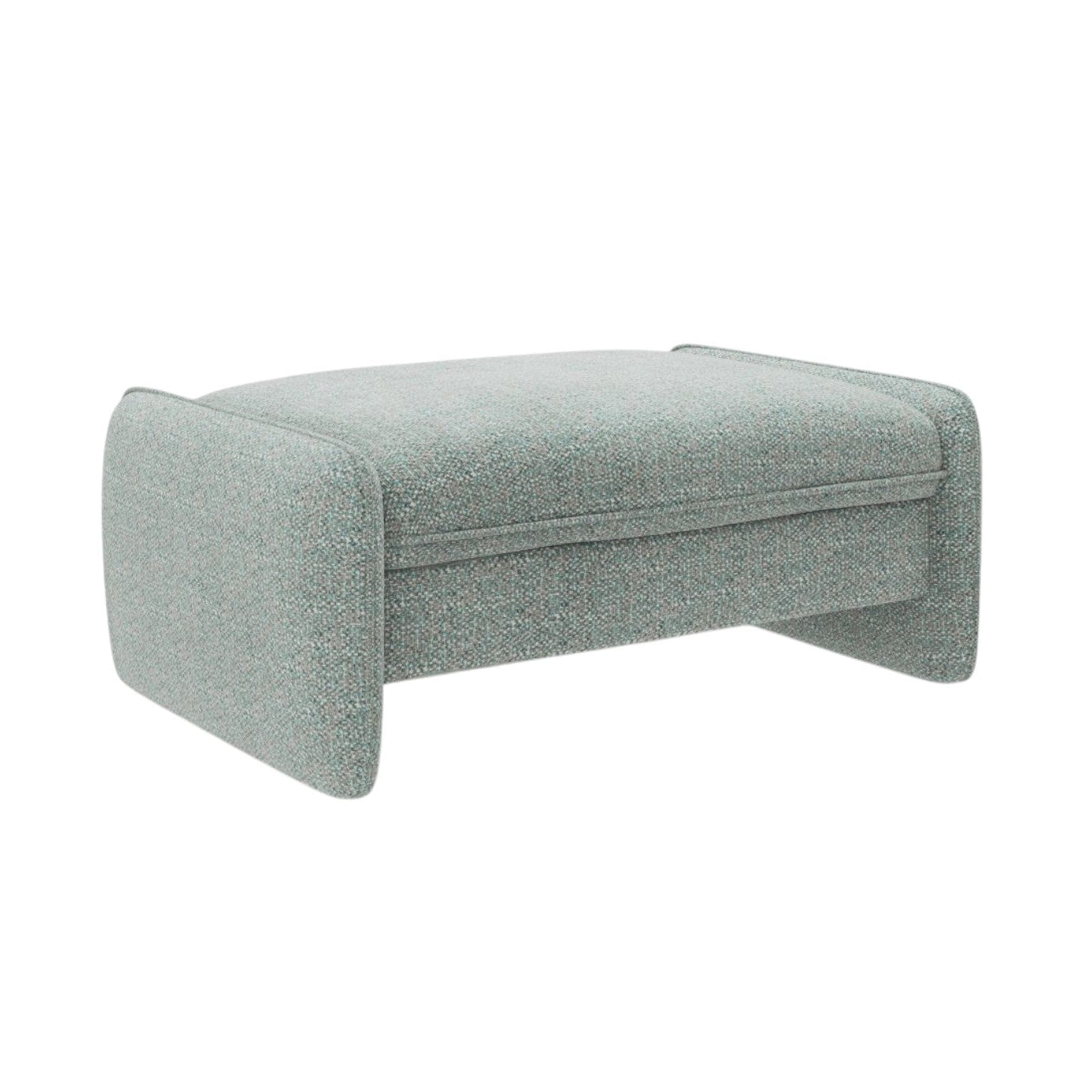 Rectangular Pouf GEORGIA Light Blue Chenille