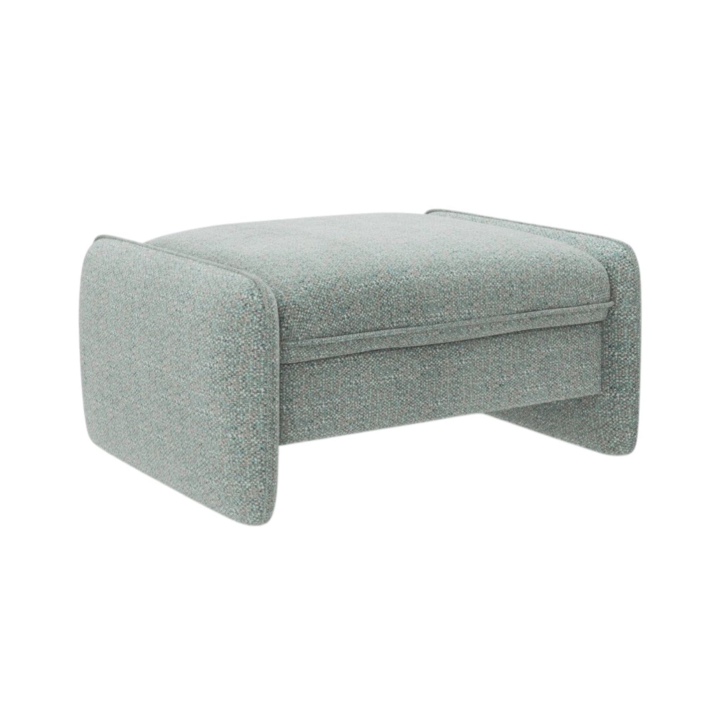 GEORGIA light blue chenille pouf