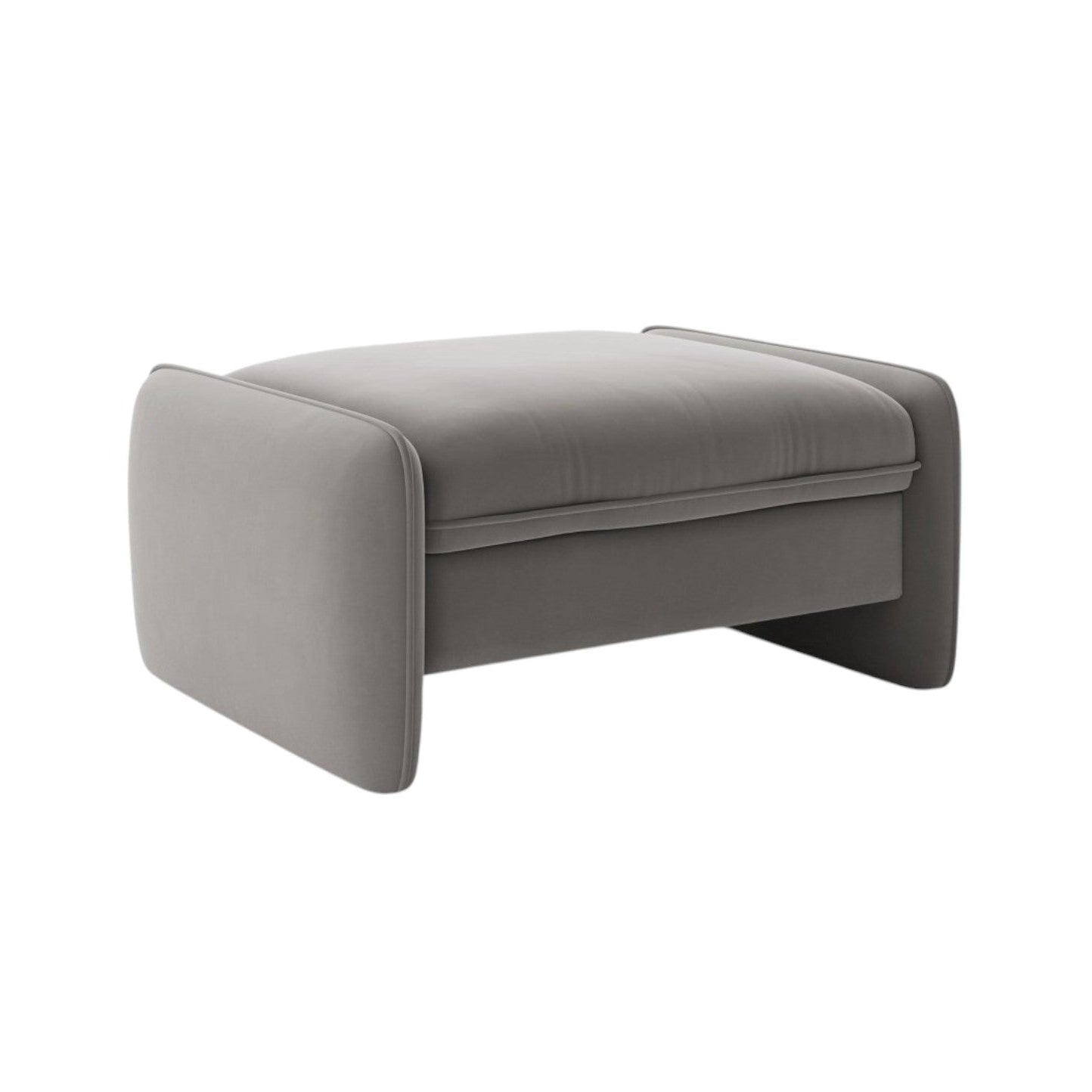 Velvet Pouf GEORGIA Dark Gray