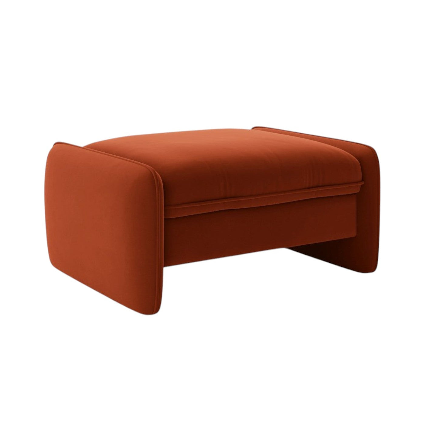 Puf aksamitny GEORGIA kasztanowy