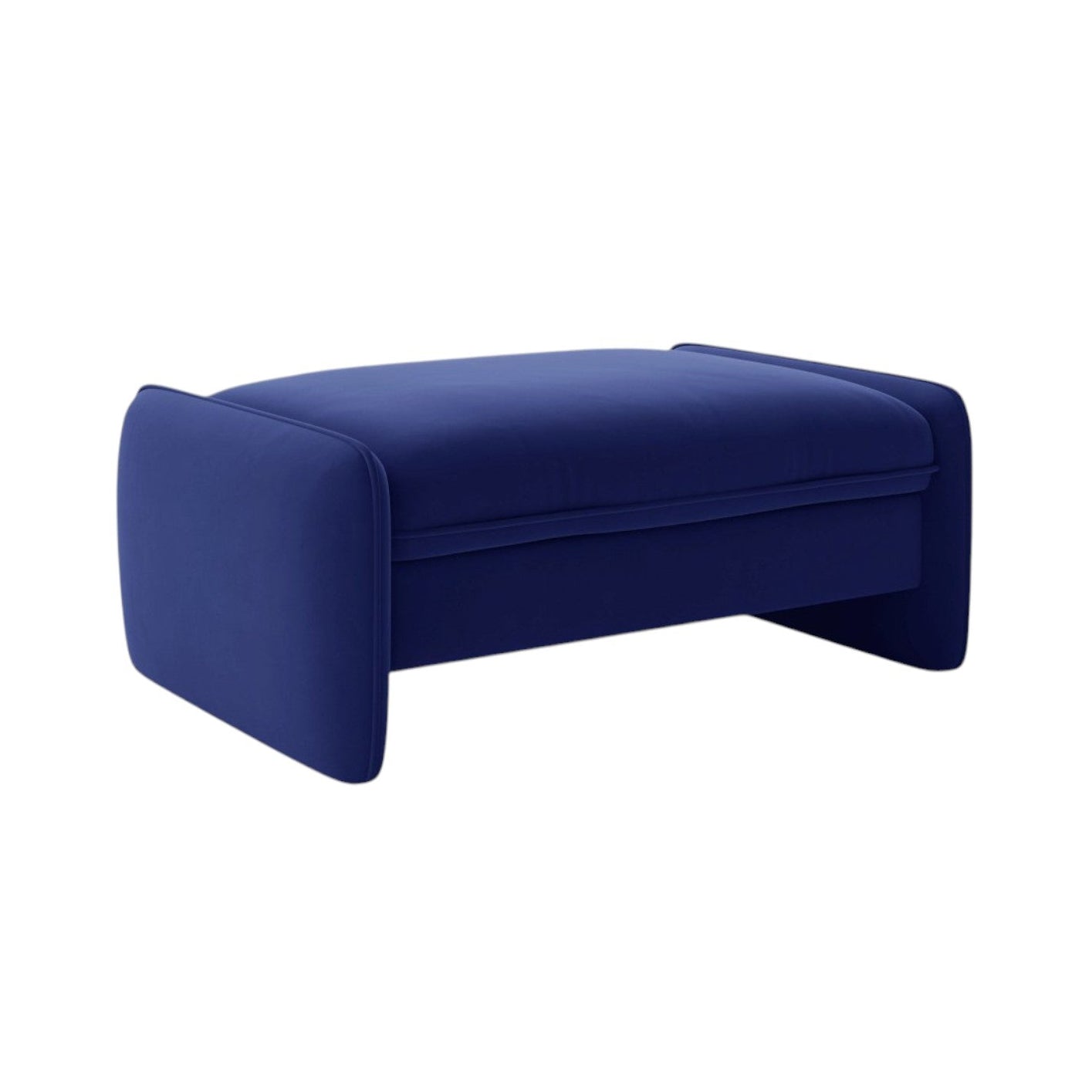 Rectangular Velvet Pouf GEORGIA Cobalt