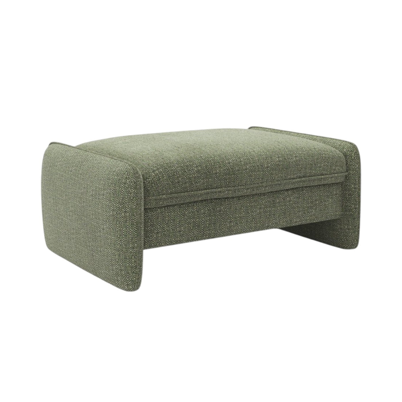 Rectangular Pouf GEORGIA Green Chenille
