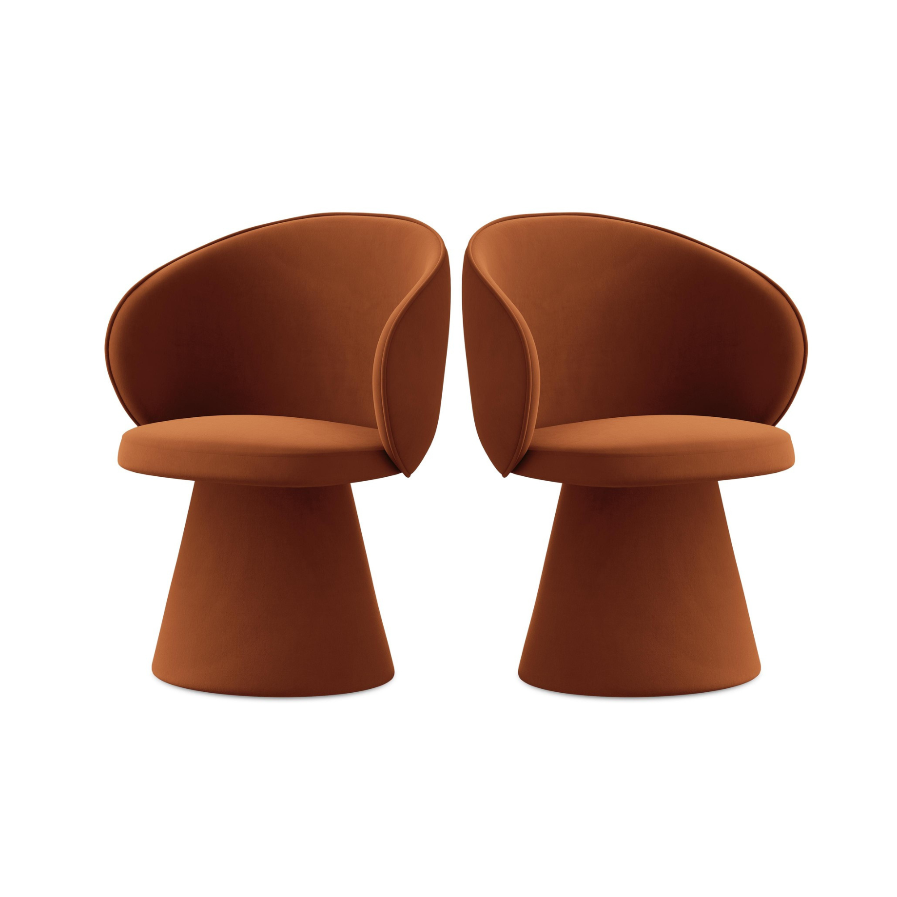 Krzesło aksamitne UALA terakota