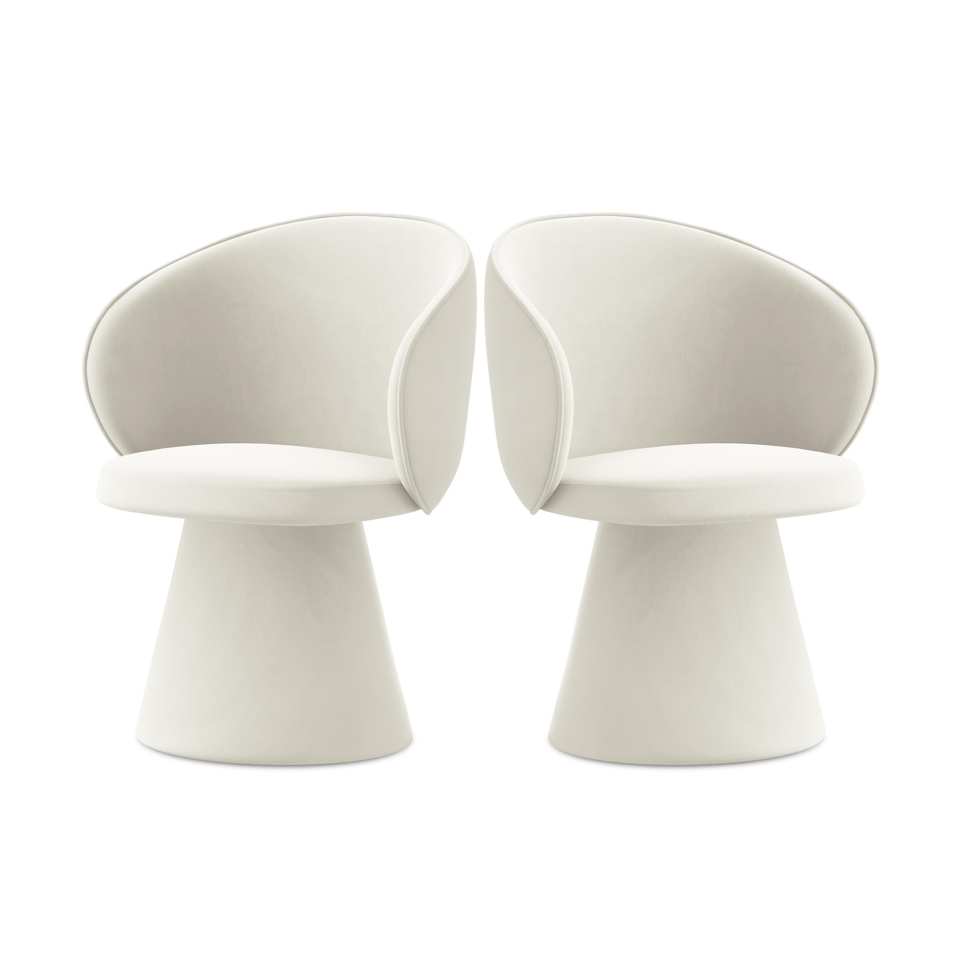 Krzesło aksamitne UALA jasnobeżowy