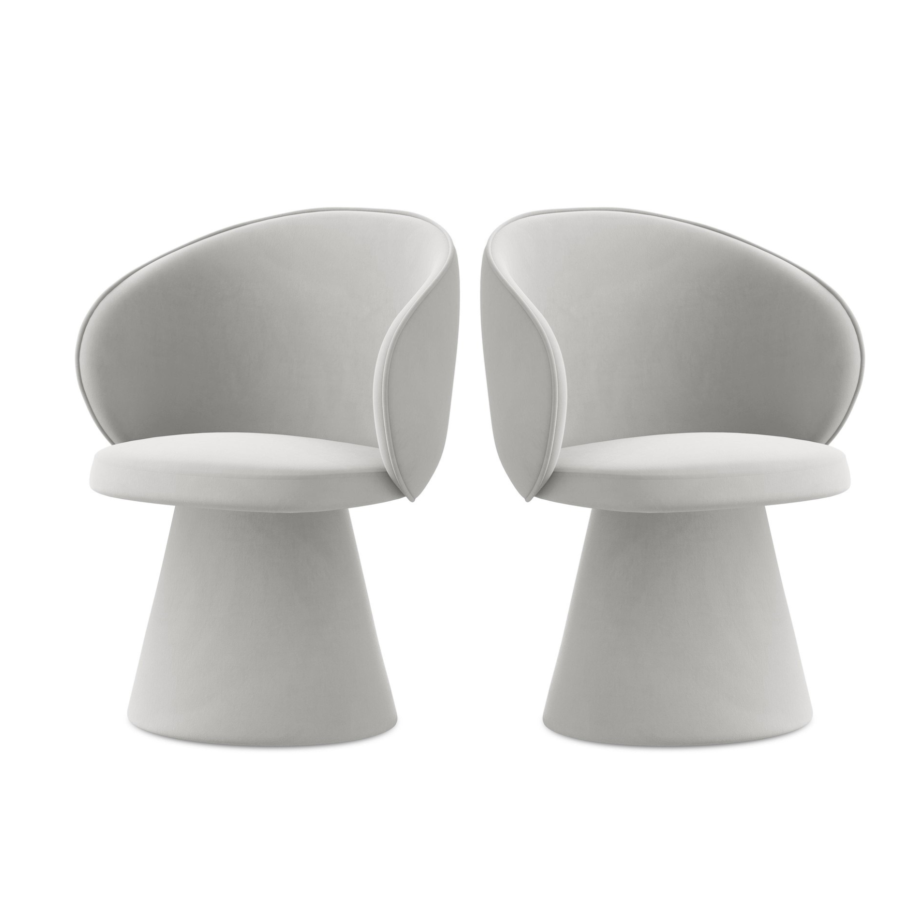 Krzesło aksamitne UALA srebrny