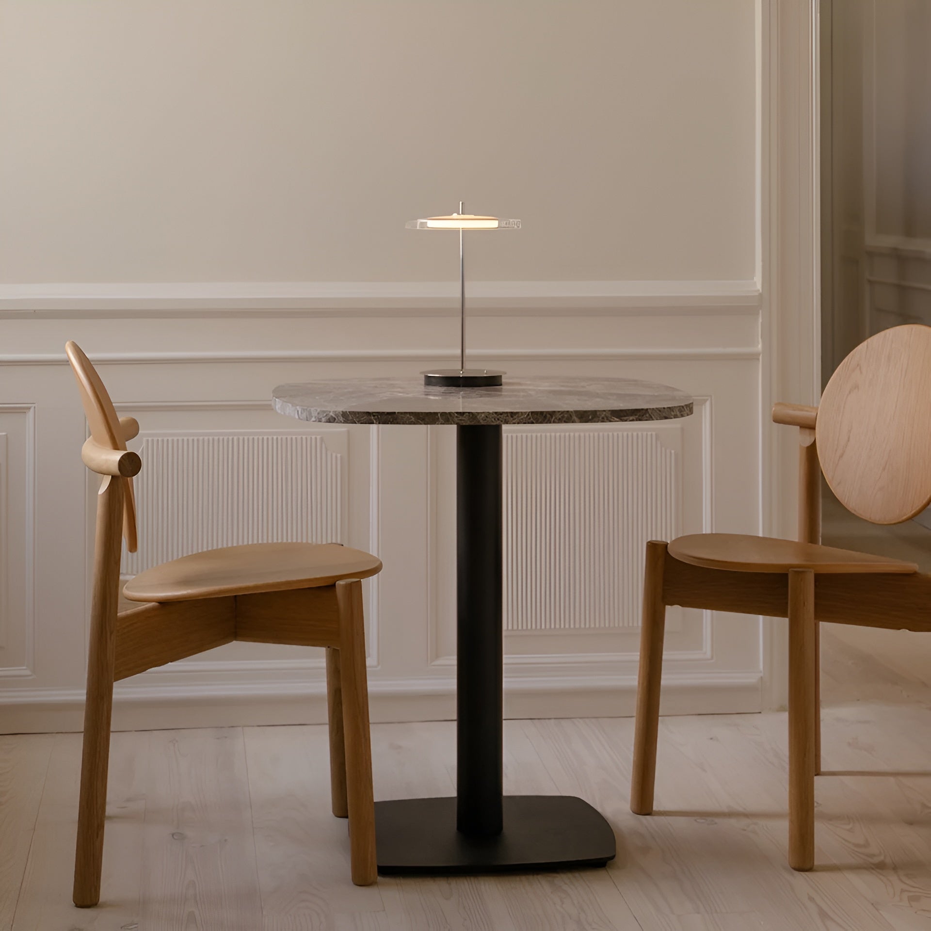 Asteria Glass Move Table Lamp Silver Base [Klaudia] [wymiary]
