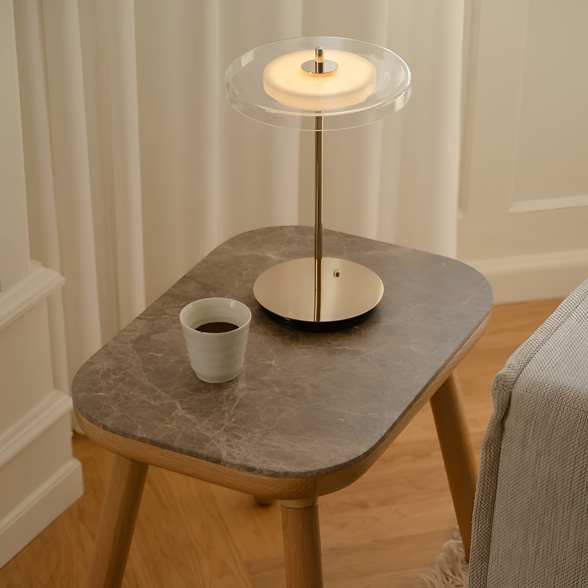 ASTERIA GLASS MOVE Table Lamp with Gold Base [Klaudia] [wymiary]