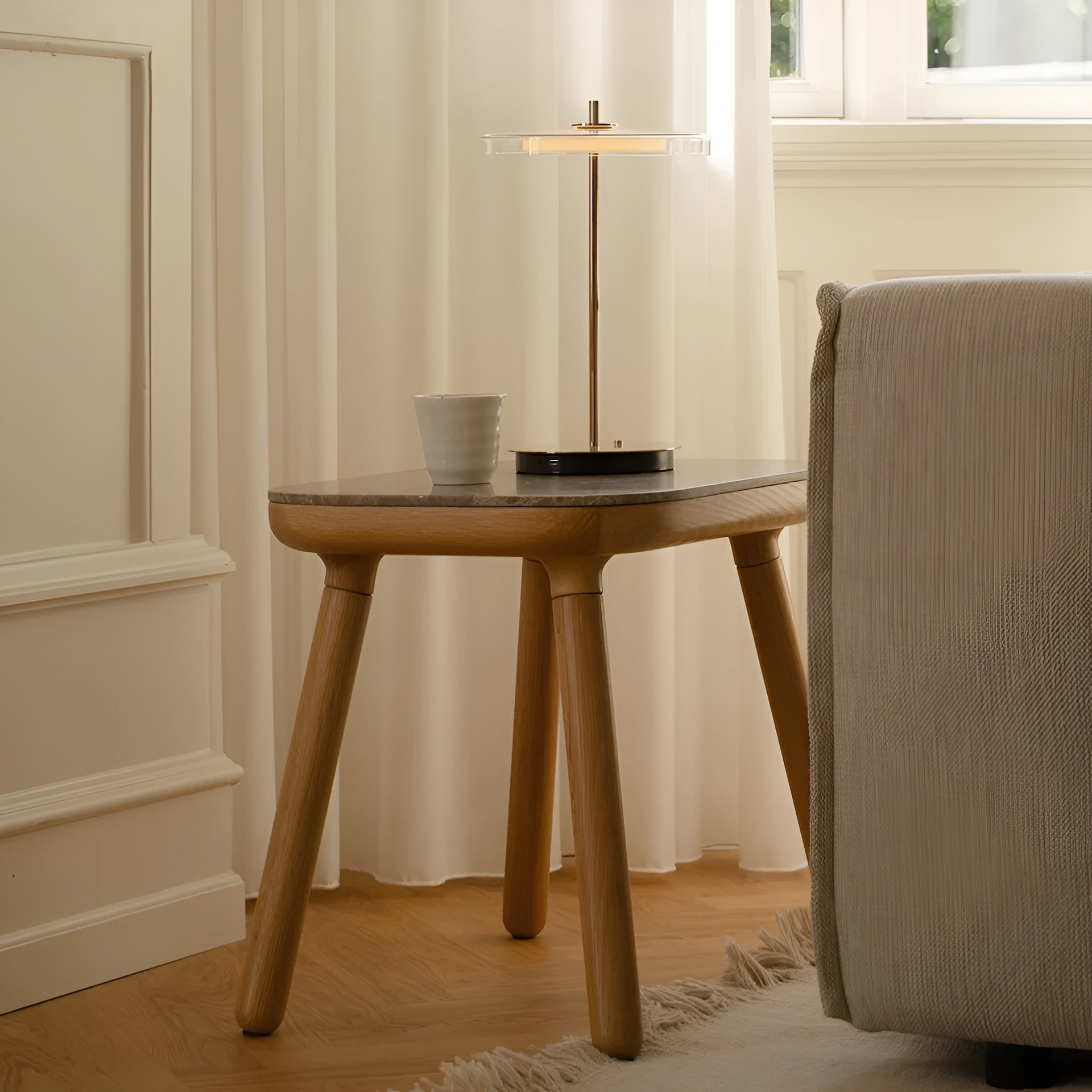 ASTERIA GLASS MOVE Table Lamp with Gold Base [Klaudia] [wymiary]
