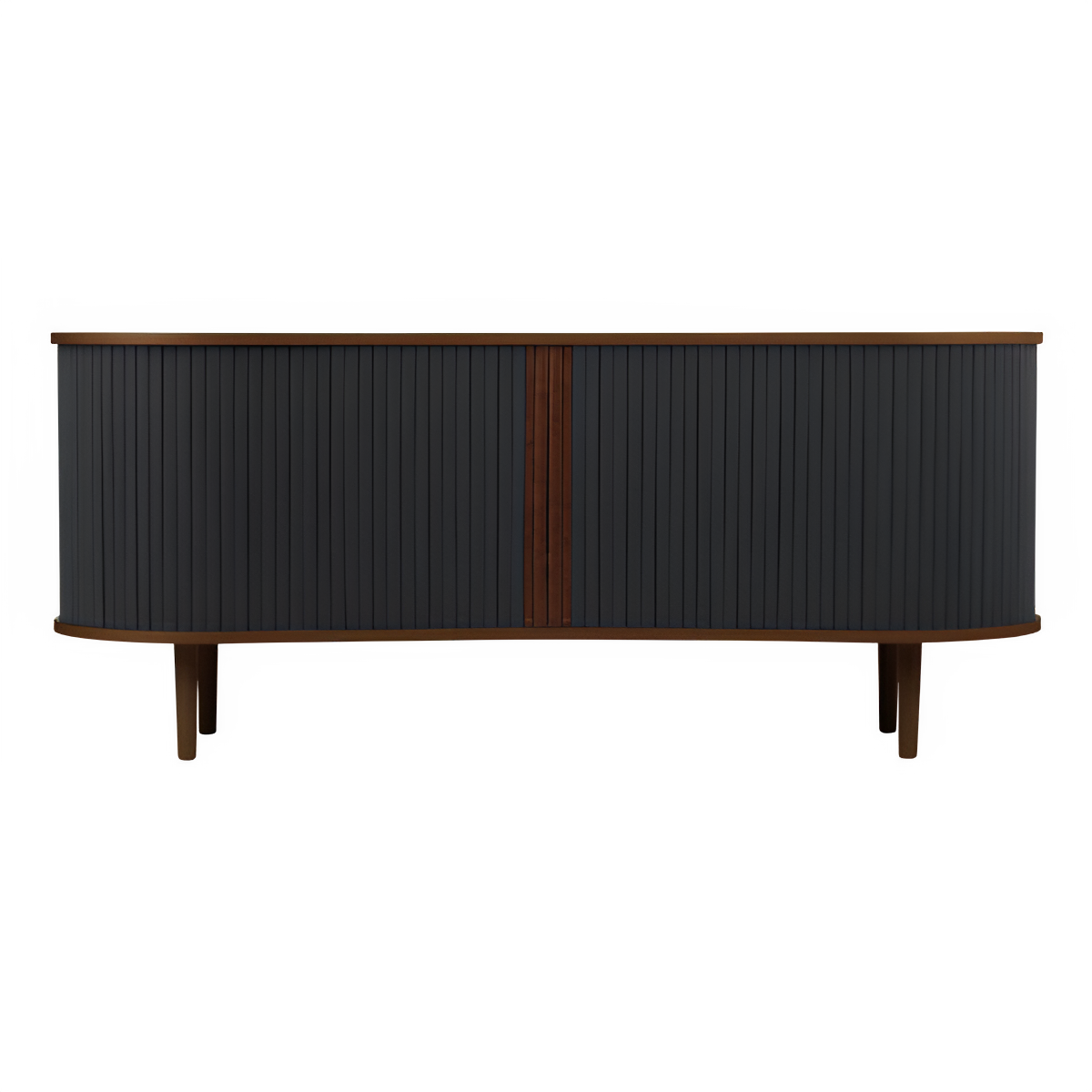 AUDACIOUS anthracite RTV cabinet with a dark oak base