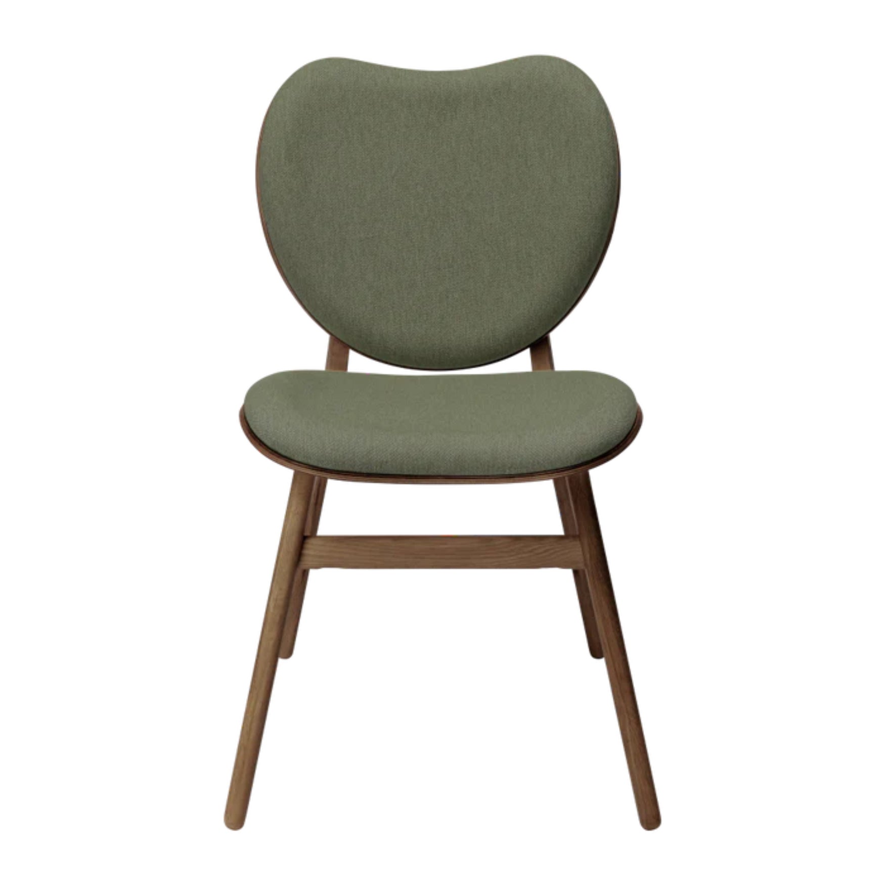 CONVERSATION chair green with walnut wood base