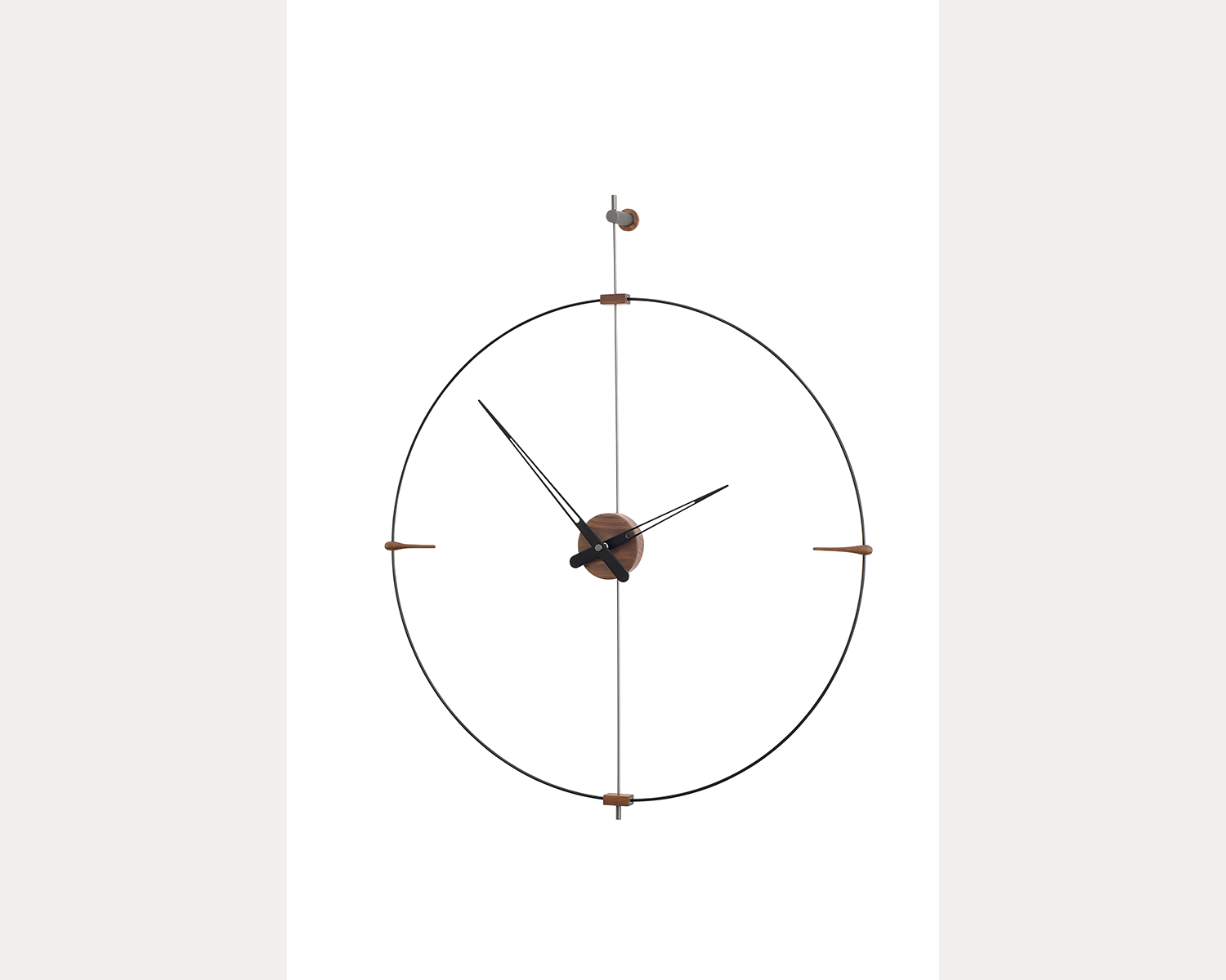 Wanduhr MINI BILBAO Nussbaum mit Schwarz