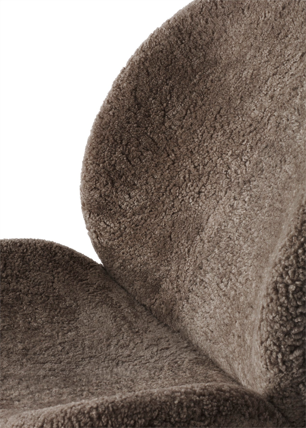 Lodge Armchair in Brown Sheepskin with Dark Oak Base