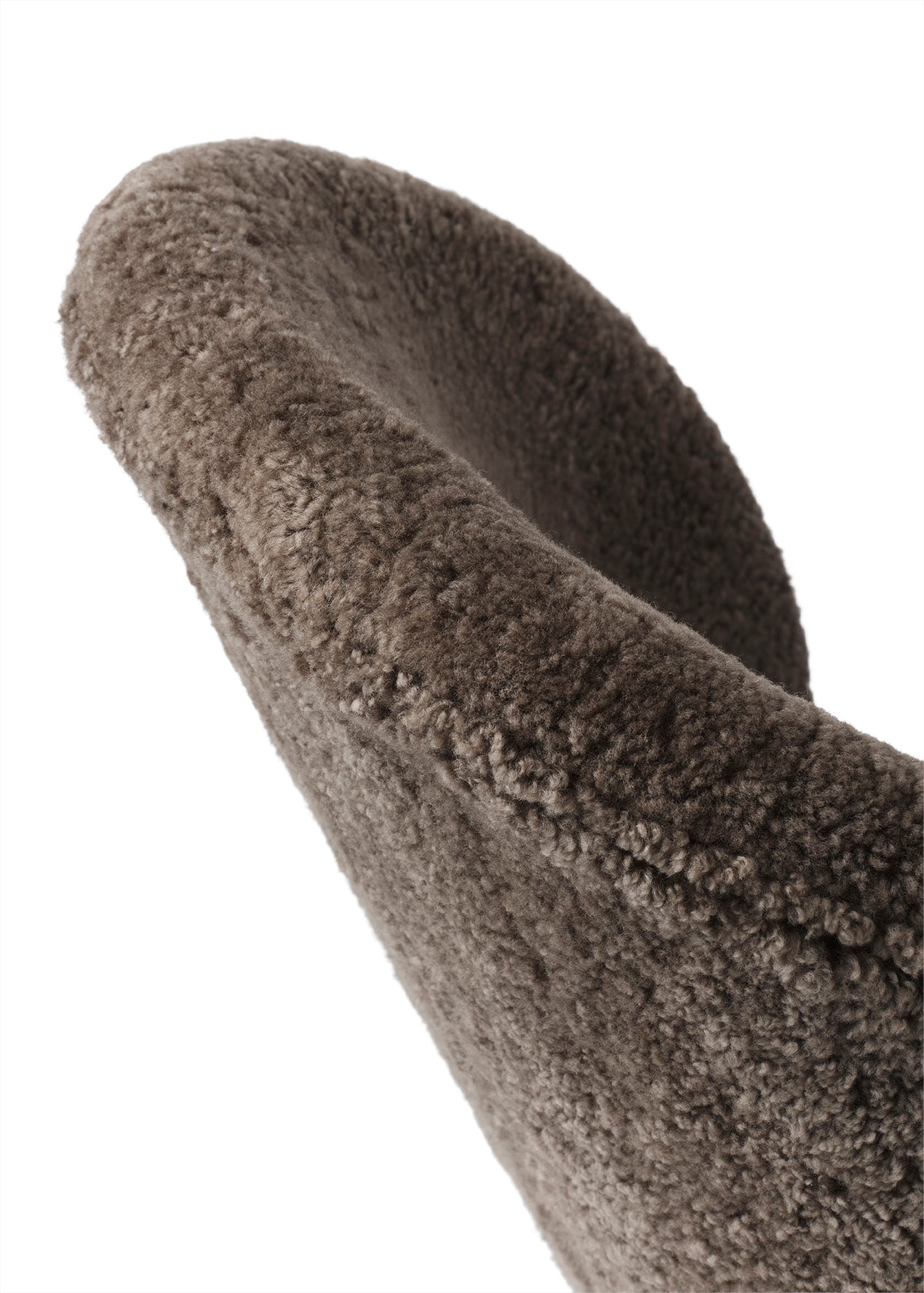 Lodge Armchair in Brown Sheepskin with Dark Oak Base