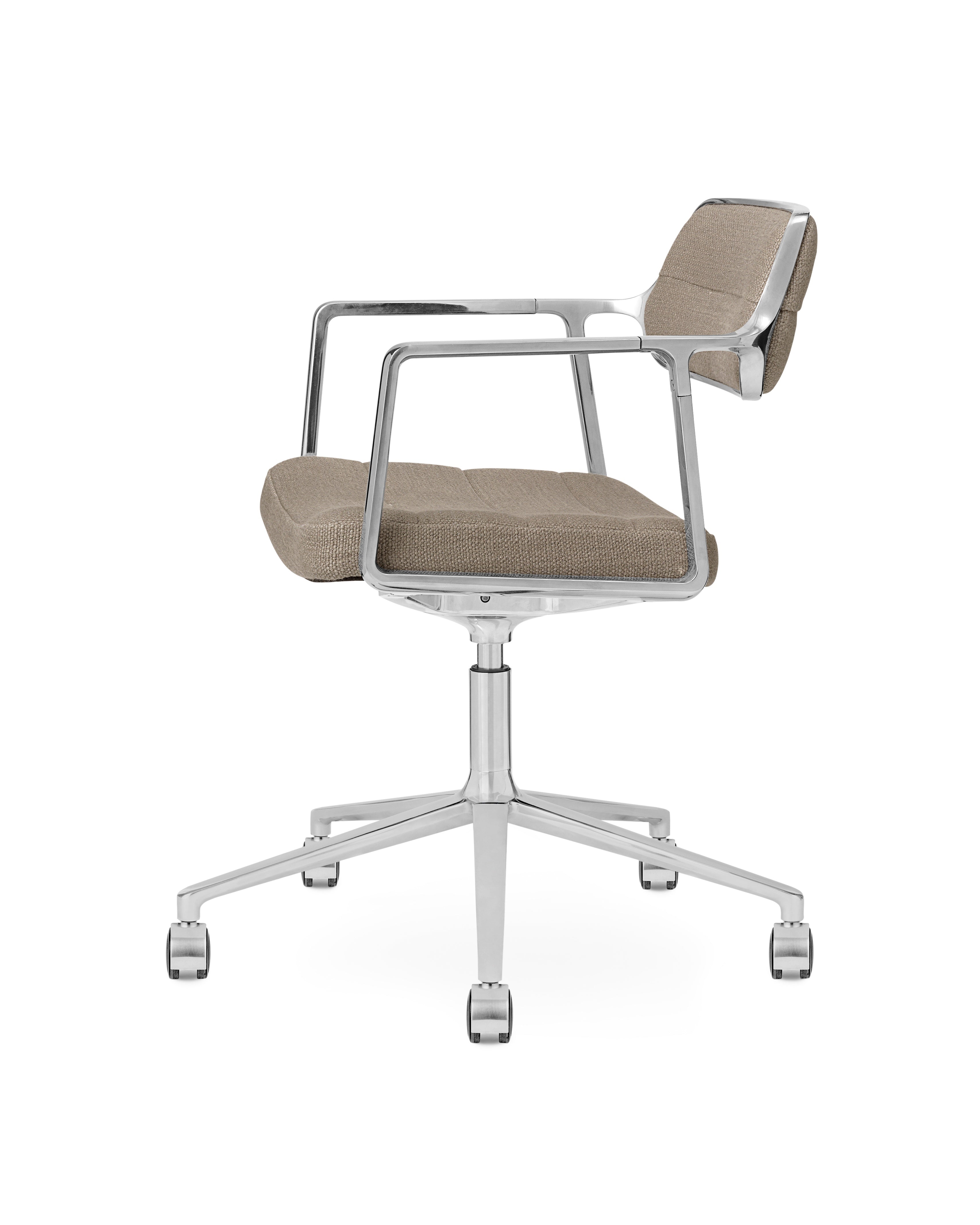 Office chair 453+ sand fabric with metal base