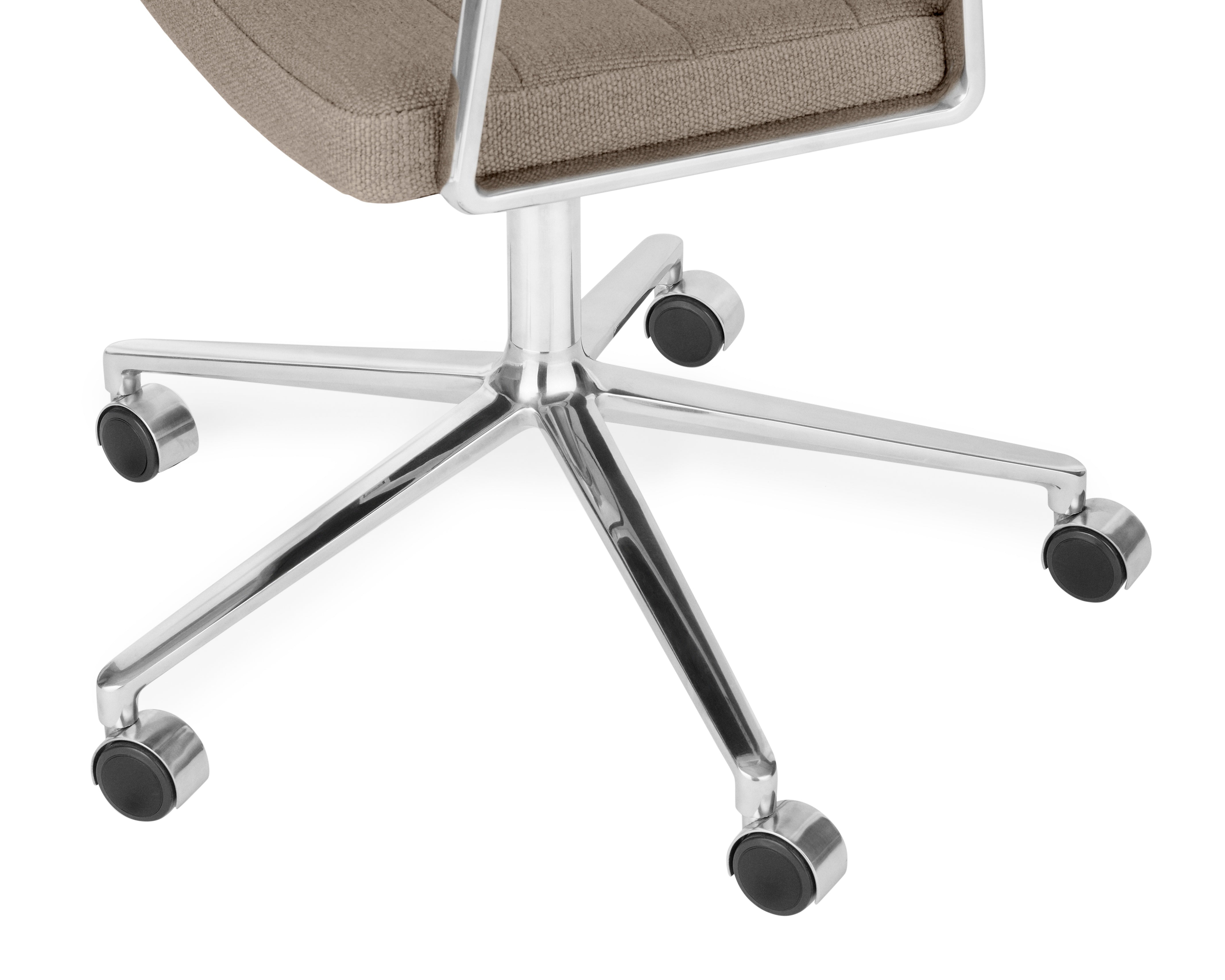Office chair 453+ sand fabric with metal base