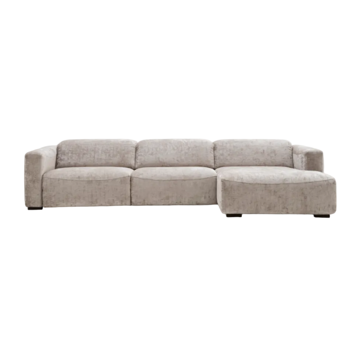 Right-sided upholstered WAVE corner sofa