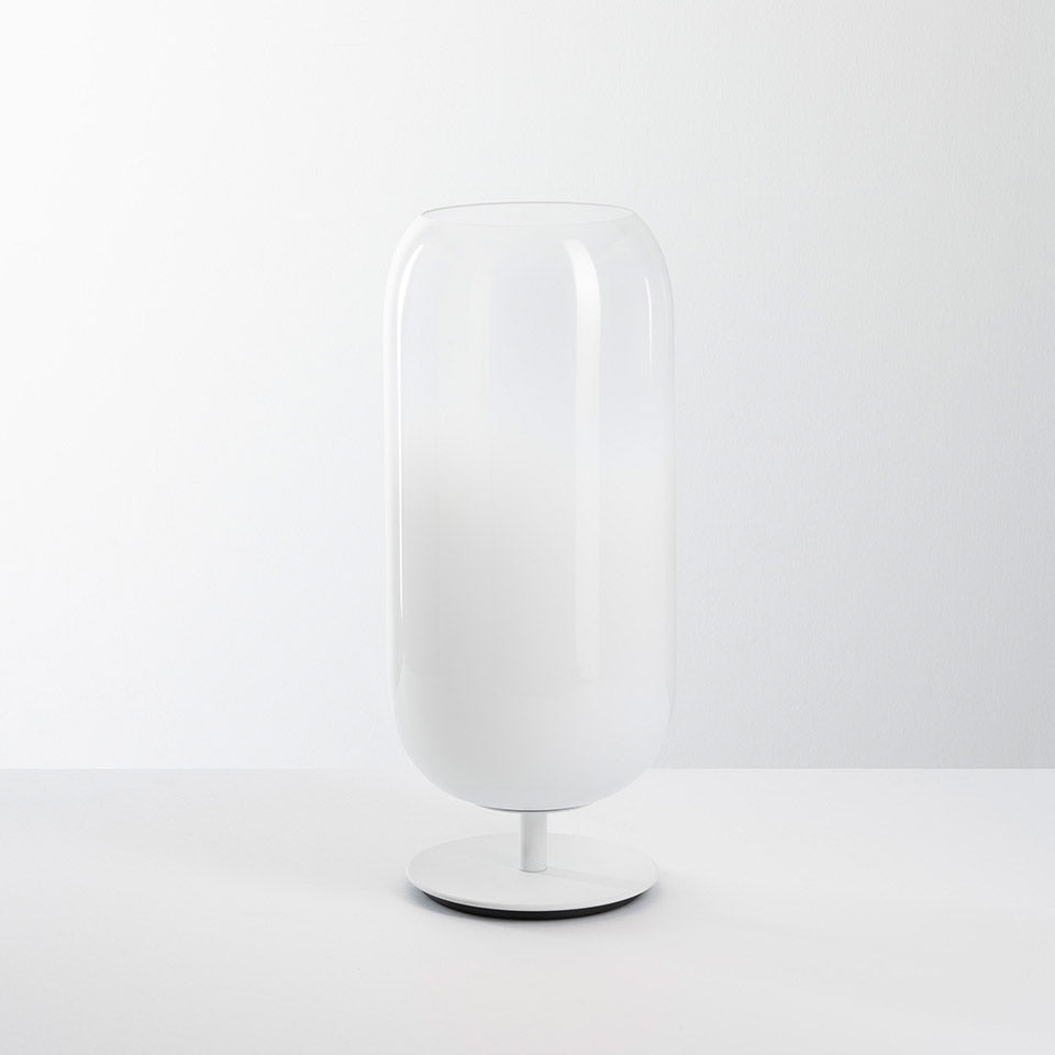 Tischlampe GOPLE weiß mit weißem Sockel