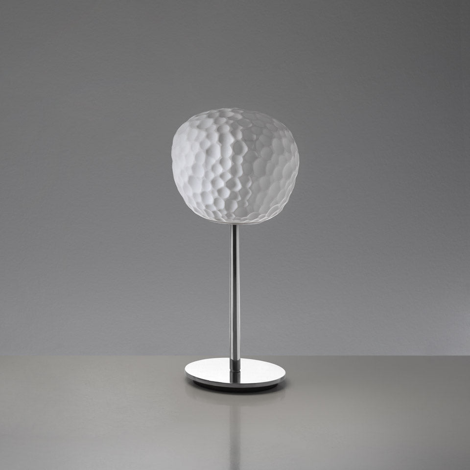 Meteorite Stem Table Lamp White