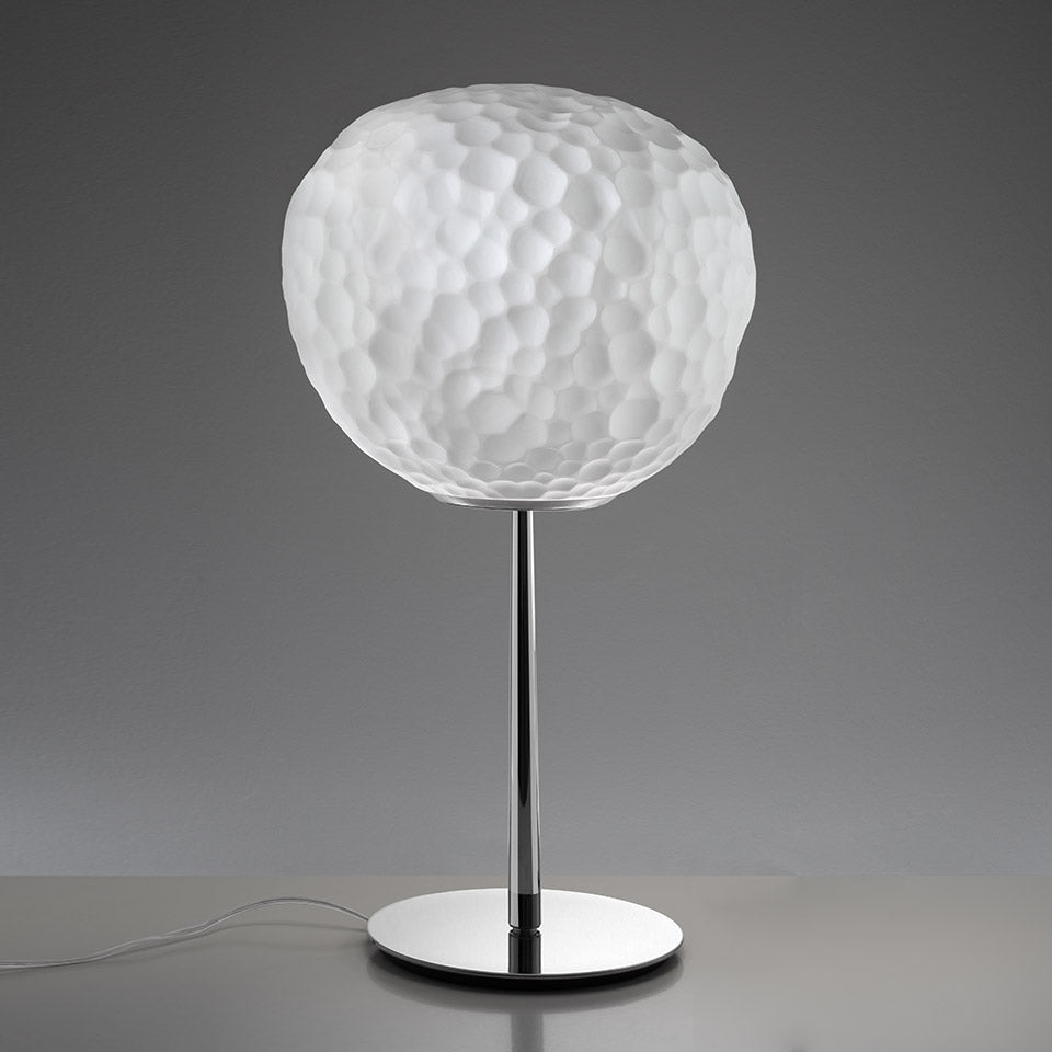 Meteorite Stem Table Lamp White