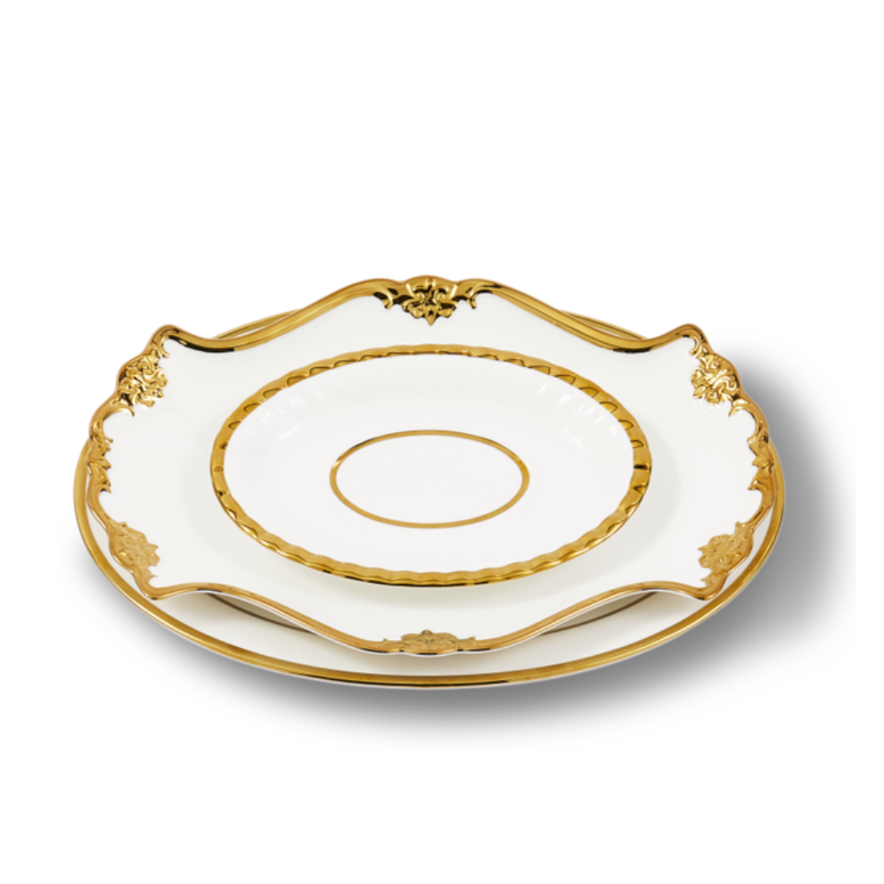 Zestaw do serwowania GOLDEN FINDS porcelana