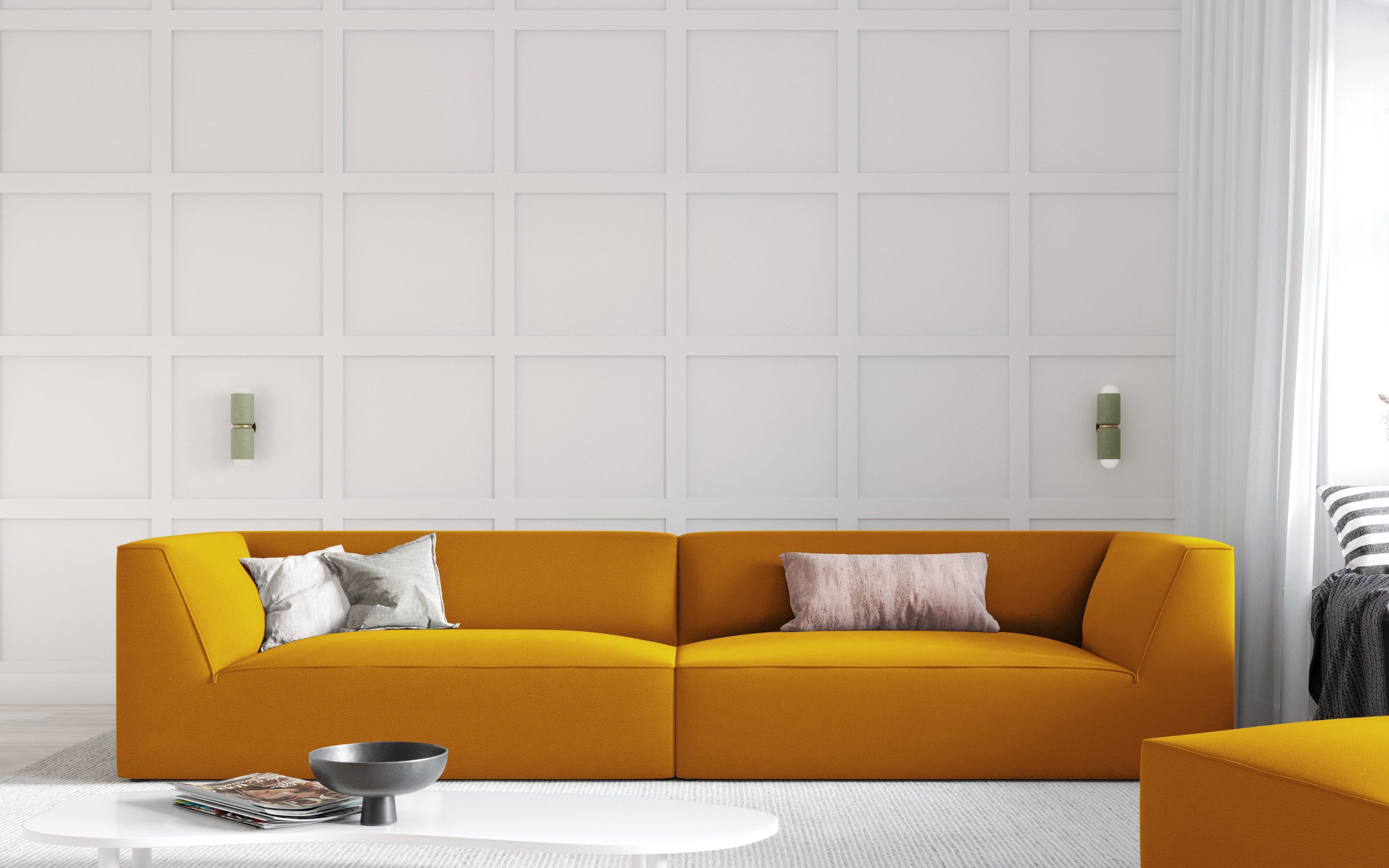 Sofa aksamitna RUBY żółty Micadoni    Eye on Design