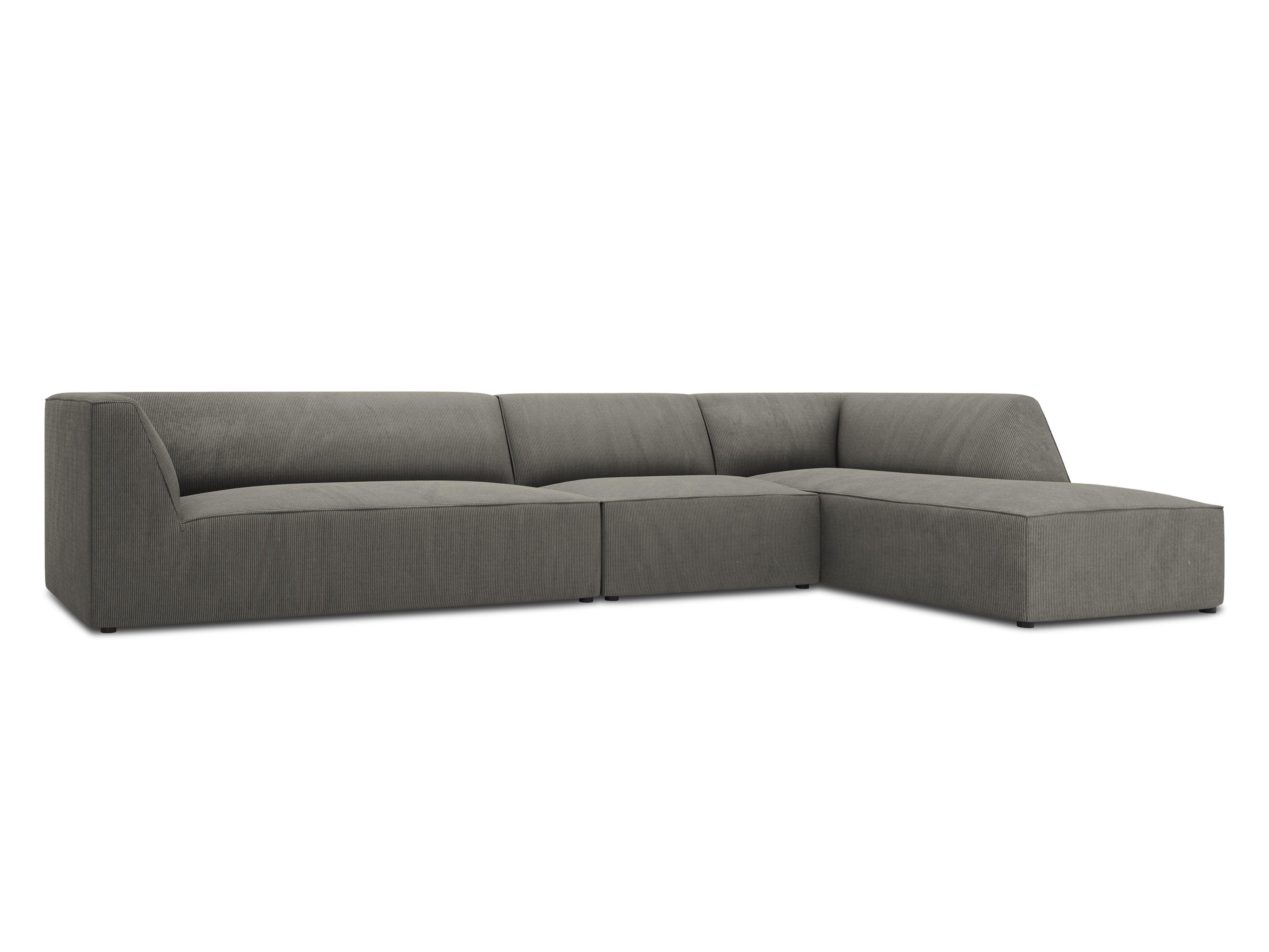 Narożnik sztruksowy 5-osobowy prawostronny RUBY jasnoszary Micadoni    Eye on Design