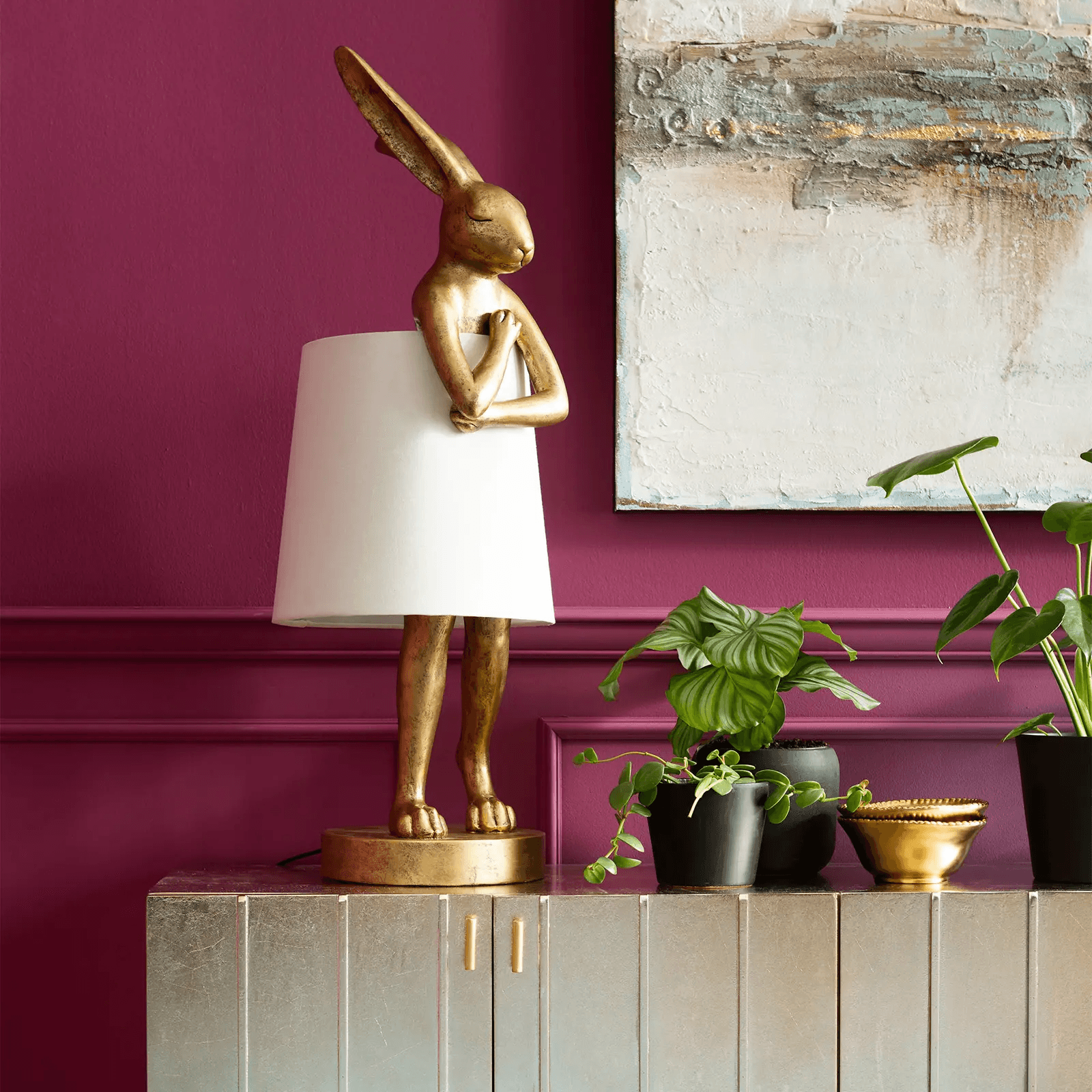 [brak] Lampa stołowa złota w kształcie królika Kare Design    Eye on Design