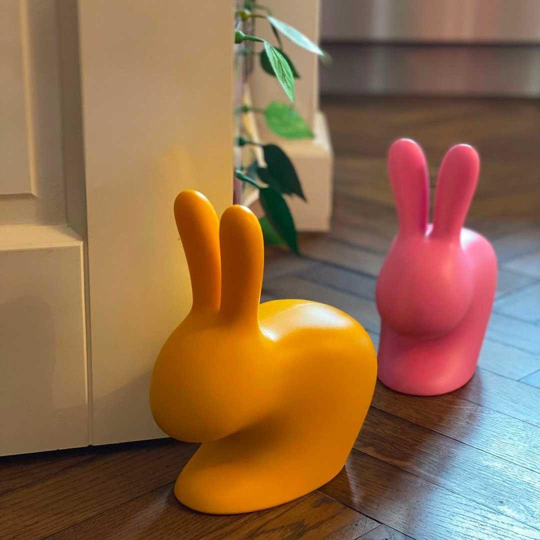 Stoper do drzwi RABBIT pomarańczowy Qeeboo    Eye on Design
